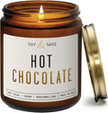 Hot Chocolate Candle - w/Hot Cocoa and Cream Candle I Infused with Scented Essential Oils I 9oz Reusable Jar, Long-Lasting 50 Hour Burn I Non-Toxic I Made in The USA