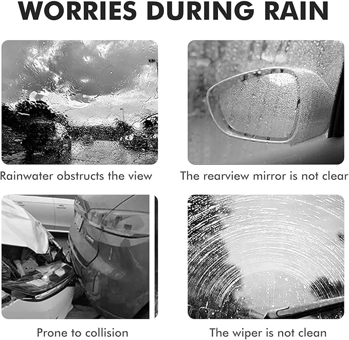 Edantas Glass Water Repellent Brush for Car,Hydrophobic Windshield Rain Repellent Coating Protection to Windows Mirrors,Improve Visibility Driving Safer Driving - 3.38 Fl oz