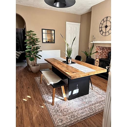 Peel and Stick Floor Tile, INMOZATA 36-Pack 54 Sq.Ft Self Adhesive Vinyl Plank Flooring Wood Grain Look 36x6 Inch Waterproof Tile Sticker for Bedroom, Living Room, Kitchen, RV (Natural Walnut)
