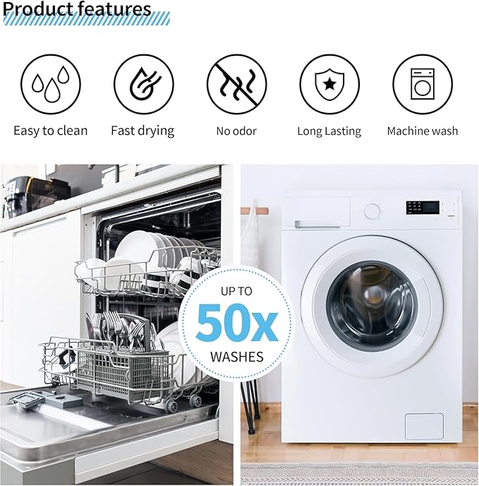 HOMERHYME Swedish Dishcloths, 18 Pack Kitchen Towels Dish Rags, Absorbent Swedish Dish Towels for Kitchen, Non-Scratch Cellulose Sponge Cloths, Biodegradable Washable Reusable Paper Towels, Assorted