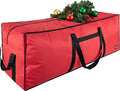 9 ft Christmas Tree Storage Bag, Heavy Duty Christmas Tree Bag with Reinforced Handles and Dual Zippers Wide Opening, Large Capacity fits for Artificial Christmas Tree (Red, 9ft)