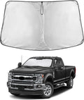 Econour Windshield Sun Shade for Ford F250 2017–2020 2021 2022, Car Windshield Sun Shade & Window Cover, Reflective UV Heat Blocker, Foldable Sun Shade for Car Windshield, Car Accessories
