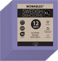 LOLA Swedish Dishcloths for Kitchen XL, 12 Sheet Roll, Biodegradable & Compostable, Reusable Paper Towel Cleaning Cloths, 11" x 10", No Odor, Washing Dishes, Ultra Absorbent Cellulose Sponge Towel
