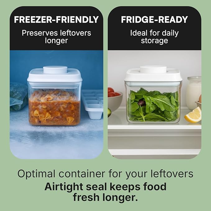 iChewie Bop Top | Airtight Meal Prep Containers with Lids | Food Storage Container Sets | Snack and Overnight Oats Fridge Organizer | Pantry and Kitchen Organization