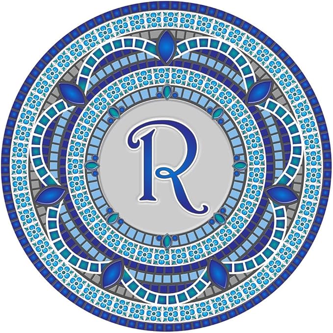 Skip's Garage Custom Monogram Decorative Pool Art - Mosaic Pool Art - Choose Your Size & Personalization - Easy Drop-in Installation