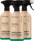 ATTITUDE Kitchen Cleaner Spray, Natural Origin Ingredients, EWG Verified, Cleans and Degreases, Streak-Less, Lavender & Rosemary, 26 Fl Oz (Pack of 3)