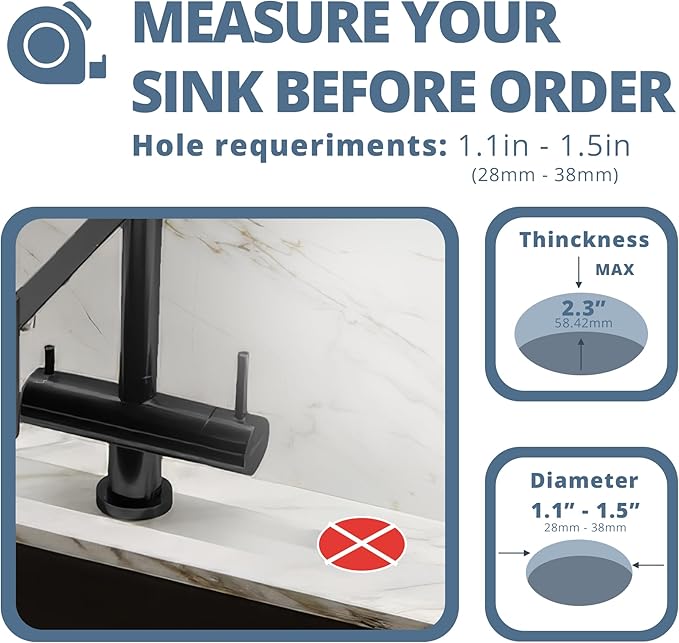 SBEN Built-in Kitchen Sink Soap or Lotion Dispenser Set, Stainless Steel, Matte Black Pump, 17 oz PET Bottle, Durable ABS Head, 360° Rotation (Matte Black)