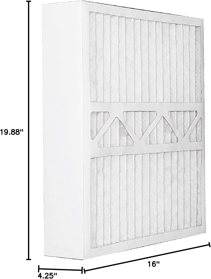 Aerostar 16x20x4 1/4 MERV 13 Pleated Replacement Air Filter for Bryant Carrier FILCCFNC0017, 2 Pack (Actual Size: 15 1/2" x 19 7/8" x 4 1/4")