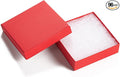 GEFTOL Jewelry Gift Boxes 96 Pack 3.5x3.5x1 Inch Cardboard Jewelry Boxes,Small Gift Boxes for Jewelry Earrings Necklaces Handmade Bangles Bracelets(Red)