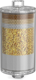 Shower Filter Replacement Cartridge, KDF 55 Hard Water Purifier Reduces Chlorine, Heavy Metals, added Vitamin C E&A Water Softener with High Output