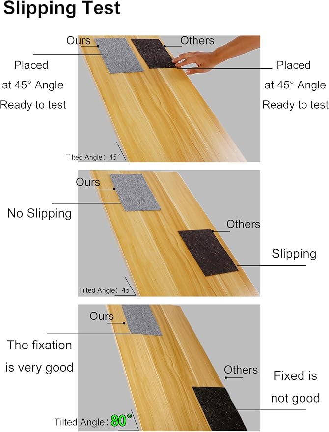 Non Slip Rug Pad Grippers - Round 6x6 Ft, 1/8" Thick, (Felt + Rubber) Double Layers Area Carpet Mat Tap, Provides Protection and Cushioning for Hardwood or Tile Floors