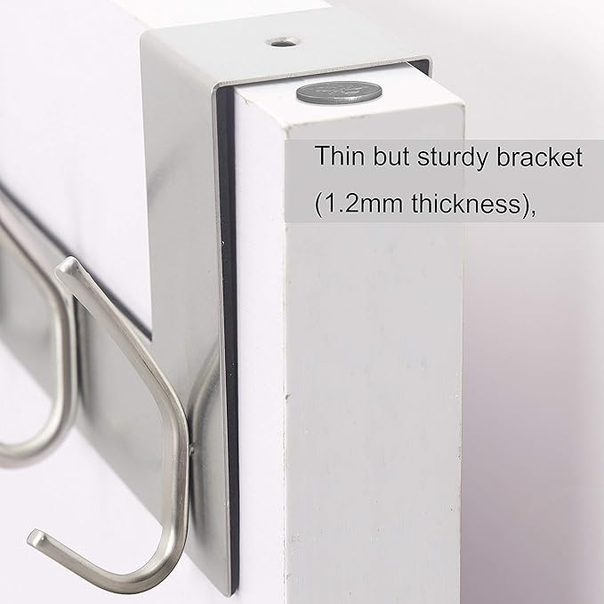 WEBI Over The Door Hooks for Clothes:Door Hanger,Over The Door Towel Rack,Door Coat Hanger Door Coat Rack for Hanging Towels,Hats,Behind Back of Bathroom,Bronze,2 Packs