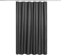 N&Y HOME Fabric Shower Curtain or Liner with Magnets Dark Charcoal Grey - Hotel Quality, Machine Washable, Water Repellent - Graphite Gray, 72x72