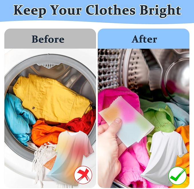 CONLI Color Catchers for Laundry, 200 Grabber Sheets Essential for Home Use - Maintains Original Color of Clothing, Suitable for Apartment, School, Travel