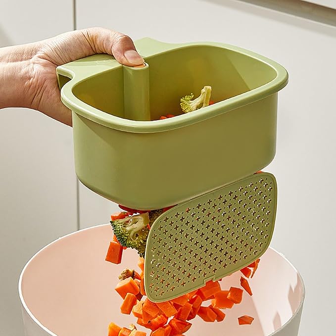 Corner Sink Strainer,Square Hanging Sink Corner Rack,Automatic Dumping Sink Strainer Basket,Faucet Sponge Storage Rack,Corner Sink Trash Catcher for Food Waste