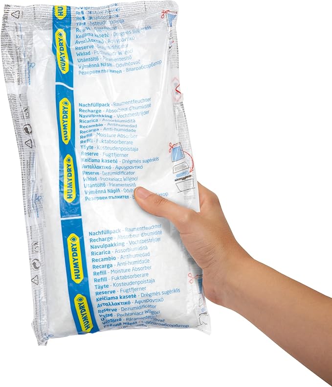HUMYDRY® Bundle of (3) 35.3oz Pylar Moisture Absorber Refill Pouches, unscented, large room dehumidifier refills for spaces up to 400 sq. ft.
