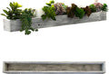 BARNWOODUSA Rustic Centerpiece Barnwood Box Dining Room Table Decorations for Home Décor Coffe Table Décor Planter Box White Wash 35.5" L