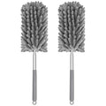 TIMIVO Mini Duster for Cleaning, 360° Bendable Hand Dusters with Extension Pole, Washable Small Duster for Car Interior, Office, Furniture
