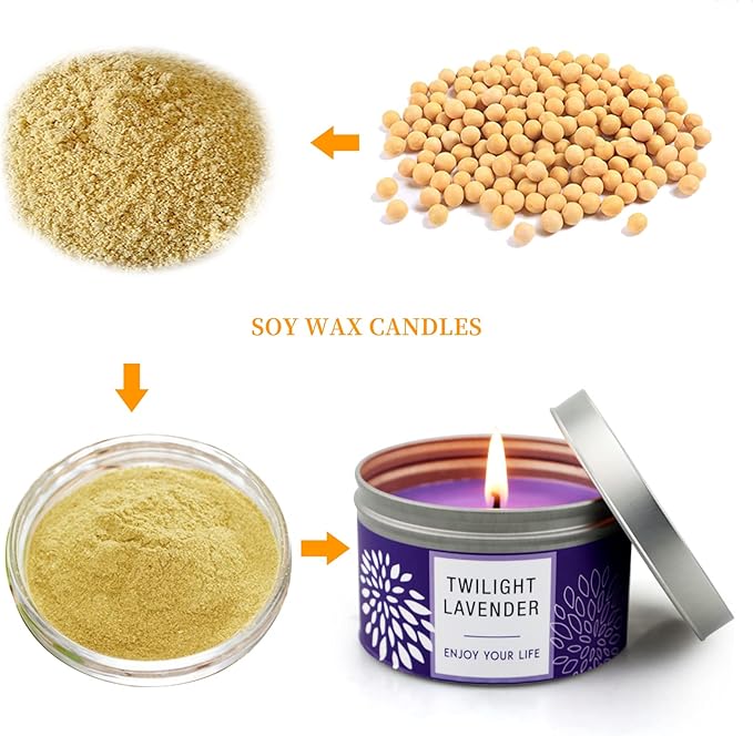 Scented Candles Gift for Women, Large 3 Pack 100 Hour Long Lasting Soy Wax Candles for Home, Bulk Value Aromatherapy Candle Set with Valentines Gift Box-Lavender, Orange Blossom & Mahogany Candle