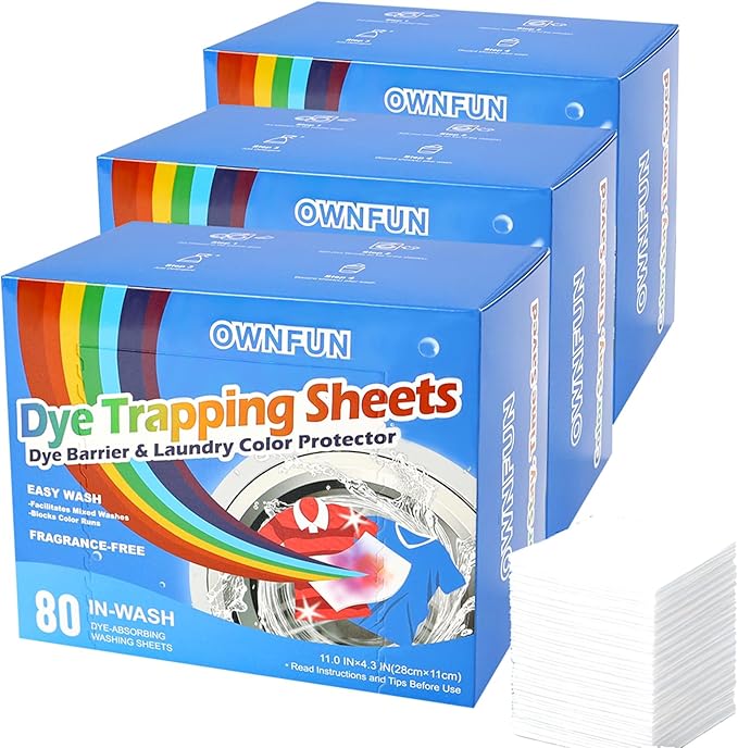 Color Catcher Sheets for Laundry Dye Absorber Sheets Prevent Color Bleeding Fragrance Free Color Grabbers for Mixed Washes Clothes Quilts