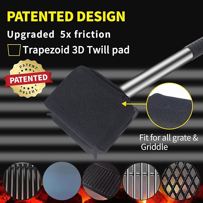 XUDAKAIXIN Steam Grill Brush Bristle Free,[Ultra Safe & Efficient] Grill Cleaner for Outdoor Grill,BBQ Replaceable Scraper Cleaning Head,Grill Brush BBQ Accessories,Gifts for Men/Dad ﻿