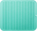 MicoYang Silicone Dish Drying Mat for Multiple Usage,Easy clean,Eco-friendly,Heat-resistant Silicone Mat for Kitchen Counter or Sink,Refrigerator or Drawer Liner Mint 2XL 24 inches x 18 inches