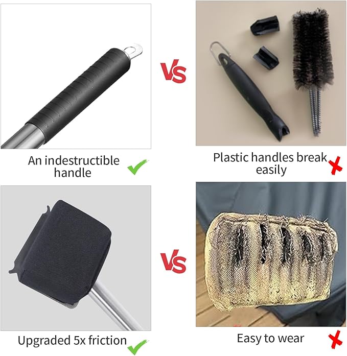 XUDAKAIXIN Steam Grill Brush Bristle Free,[Ultra Safe & Efficient] Grill Cleaner for Outdoor Grill,BBQ Replaceable Scraper Cleaning Head,Grill Brush BBQ Accessories,Gifts for Men/Dad ﻿