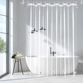 EurCross Shower Curtain Liner with Hooks and 5 Magnet Weights, Waterproof Premium 9G PEVA Clear Shower Liner or as See-Through Plastic Shower Curtain 72x72inch
