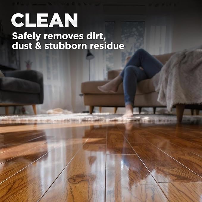 Weiman Hardwood Floor Cleaner for Finished Hardwood, Engineered Flooring, Vinyl & Laminate Surfaces - Streak-Free Shine, No Residue - 32 oz (2 PACK)