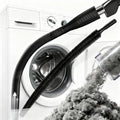 Dryer Vent Cleaner Kit - Universal Vacuum Hose Attachment & Lint Brush, Effectively Clean Clogged Dryer Ducts, Fit Most Vacuums for Dryer, Refrigerator Coils & Behind Appliances (Black)