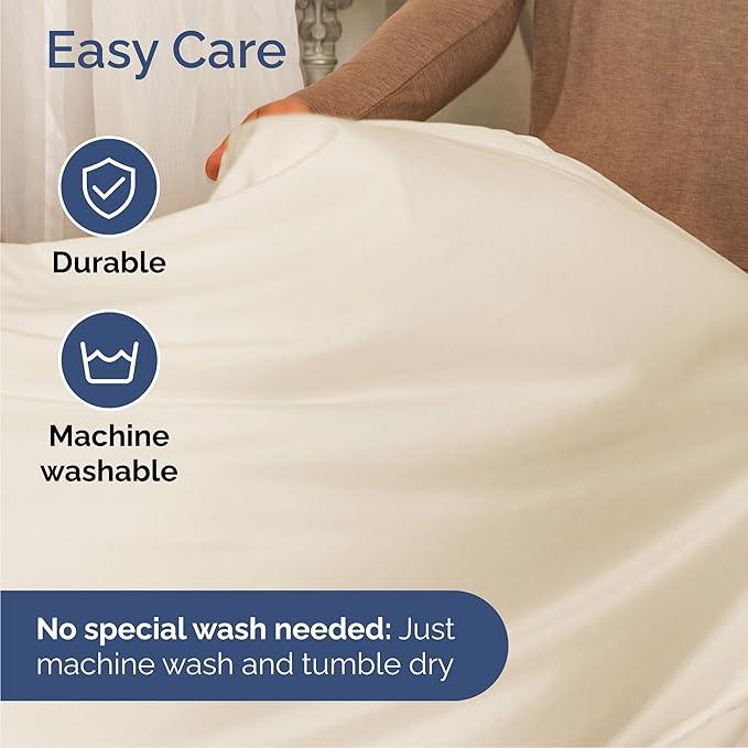 Cal King 6 Piece Sheet Set - Comfy Breathable & Cooling - Ultra Soft Hotel Luxury Bedding Set w/ 8-16 Inch Deep Pockets - 1 Flat & 1 Fitted Sheet & 4 Pillowcases - Wrinkle Free & Easy Care - Off White