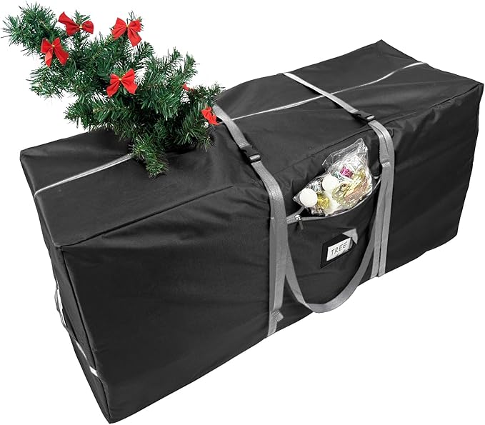 Christmas Tree Storage Bag Extra Large Waterproof Heavy Duty Storage Containers, Fits Up to Tall 7.5 ft Xmas Artificial Tree, 600D Oxford Xmas Holiday Tree Bag with Reinforced Handles Dual Zipper