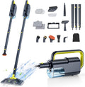 ScrubWiz 10-in-1 Steam Cleaner, Steam Mop & Handheld Steam Cleaner with 350ml Water Tank, 10s Fast Heating, 2 Steam Modes, Portable Steamer for Kitchen, Floor, Tile, Window, BBQ Grill, Car, Soft Gray