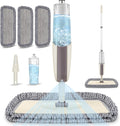 Spray Wet Mops for Hardwood Floor Cleaning - MEXERRIS Microfiber Dust Mop with Spray 3X Reusable Washable Pads - Hard Wood Floor Mops Commercial Home Mop for Laminate Wood Tiles Hardwood Vinyl