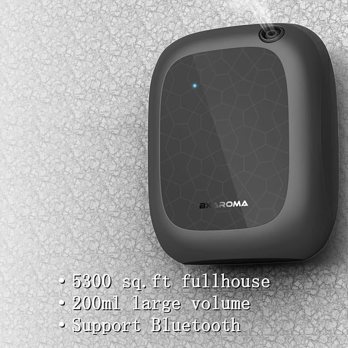 Fragrance Aroma Scent Collection Diffuser - Area 5300 sq ft, Bussiness, Home, 7 Fl Oz 200ml, Bluetooth Control, X200 White, DIFFMELY