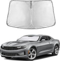 EcoNour Custom Windshield Sun Shade for Chevrolet Camaro 2016–2024 | Sports Coupe Front Window Heat & UV Shield | Foldable Multi-Layer Sun Cover