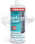 Quick & Clean 32oz. Carbonated Water Machine Cleaner & Descaler - Made in the USA - Compatible with At-Home Carbonated Water Machines - Removes Mineral & Limescale Buildup