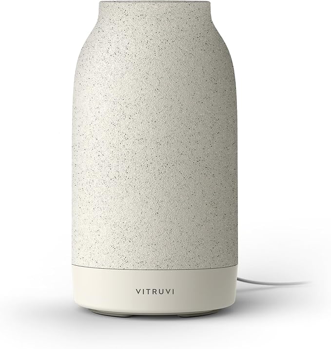 Vitruvi Air Waterless Diffuser for Home, 1500 Sq Ft Coverage | Diffusers for Home, Oil Diffuser, Housewarming Gift, Ceramic Finish, 5 Adjustable Scent Strengths | Vanilla