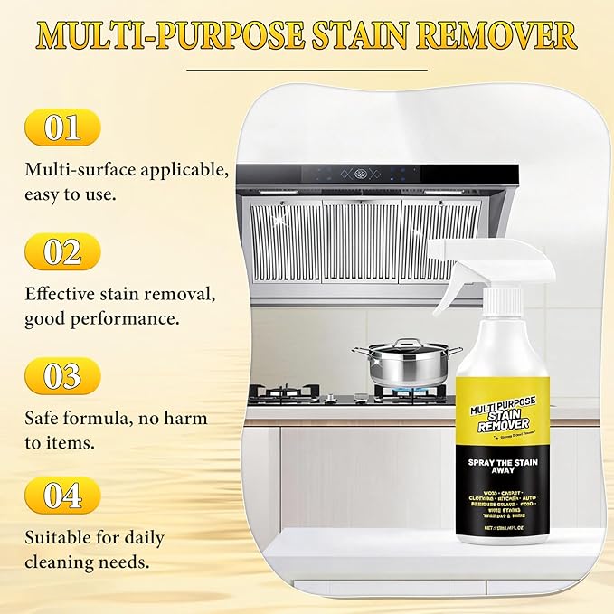 MISNINE 2PCS Multi Purpose Stain Remover, Foam Cleaner Spray, A powerful cleaner for kitchens, Fast Acting Cleaner for Kitchen Countertops, Floors, Toilets, Cars