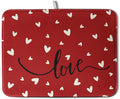 Wnoesat Valentines Day Dish Drying Mat 18x24 Inch Valentine Red Love Heart Drying Mats for Kitchen Counter Super Absorbent Microfiber Large Dish Drying Pad Heat Resistant Dish Draining Rack Mat