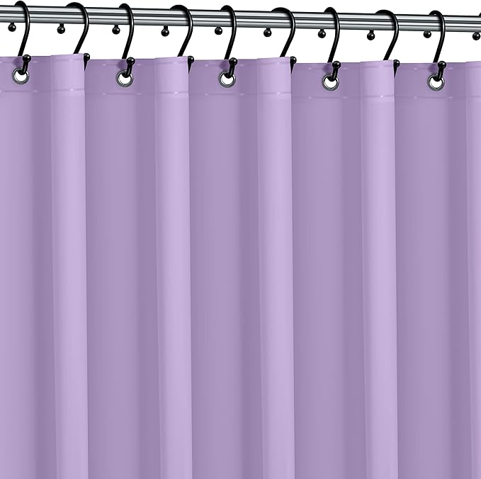 Premium Shower Curtain Liner, 72"W X 72"H - PVC-Free, 6G PEVA Shower Curtain with 12 Rust Proof Grommets And Magnet-weighted Bottom Hem - Moisture Stain Proof Shower Curtain Liner - Lavender