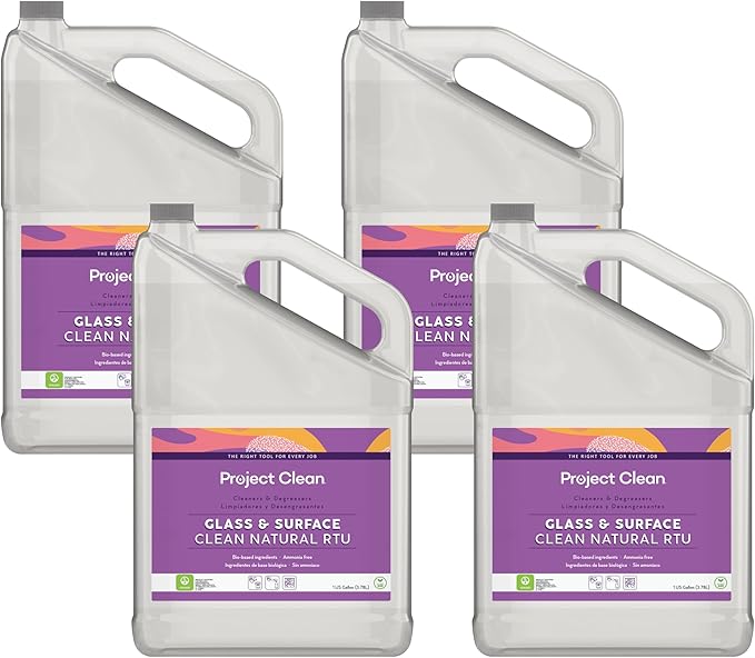 Project Clean Commercial Industrial Glass & Surface Clean, Non-Toxic Biodegradable Multi-Surface Cleaner Solution, ECOLOGO Certified (4)
