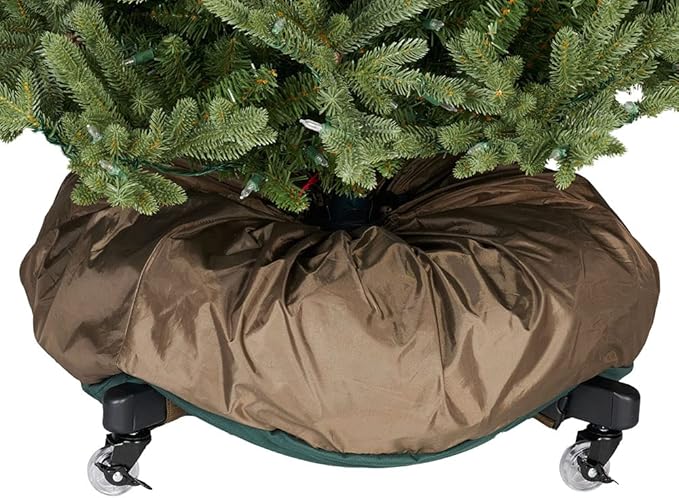 [Upright Tree Storage Bag] - Christmas Tree Storage Bag | Hold Artificial Trees up to 9 Feet Tall - Keep Your Fake Tree Assembled | Includes Rolling Tree Stand (9' - XLarge (Wide))