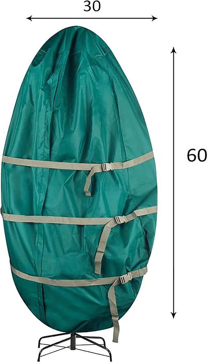 Christmas Tree Storage Bag for Trees up to 6 Ft Tall - Store Artificial Trees Upright and Decorated All Year Long by Elf Stor (Green)