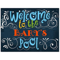 Custom Pool Sign, Welcome to The Pool Fun Colors for Pool Décor Sign, 18x24 Inches, Rust Free .063 Aluminum, Fade Resistant, Made in USA by Sigo Signs