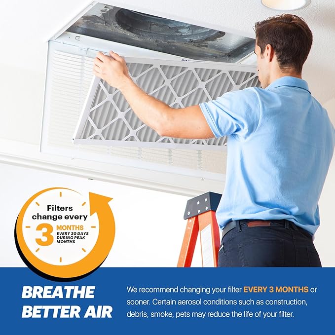 BNX TruFilter 20x20x1 MERV 10 (4-Pack) AC Furnace Air Filter - MADE IN USA - Pleated Air Conditioner HVAC AC Furnace Filters - Removes Odor, Mold, Bacteria, Smoke