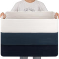 OIAHOMY 108L Super Large Blanket Basket, 25”x16”x16” Rectangle Woven Baskets for Storage, Cotton Rope Basket For Living Room, Toy Storage with Handle - Gradient Blue