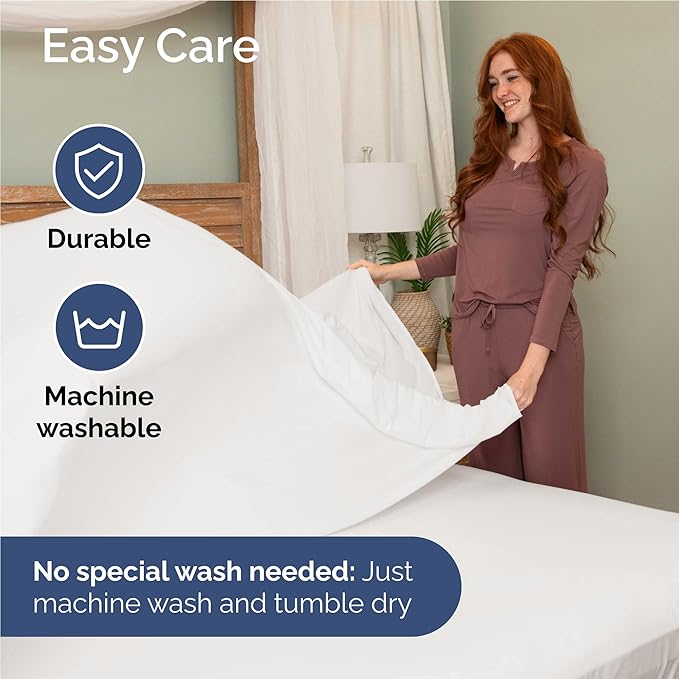 Full 6 Piece Sheet Set - Comfy Breathable & Cooling - Ultra Soft Hotel Luxury Bedding Set w/ 8-16 Inch Deep Pockets - 1 Flat & 1 Fitted Sheet & 4 Pillowcases - Wrinkle Free & Easy Care - Antique White