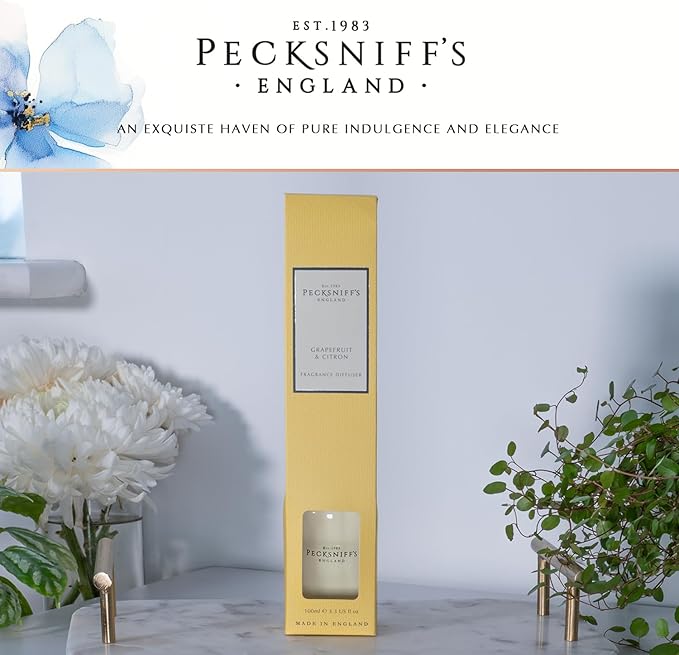 Pecksniff's England Grapefruit & Citron Fragrant Room Diffuser, 100 ml/3.38 Fl Oz