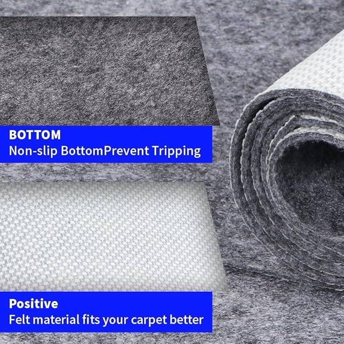 100% Waterproof Non-Slip Rug Pad 2x3 for Large Area Rugs Durable Felt Floor Protection pad for All Floors, Suitable for Cutting. Rug Pads Keep Rugs in Place and Provide Cushioning